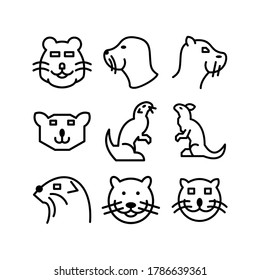 otter icon or logo isolated sign symbol vector illustration - Collection of high quality black style vector icons
