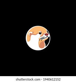 otter icon logo vector illustration design