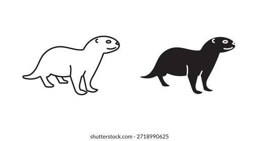 Otter-Symbol für mobile App, bearbeitbare Designs