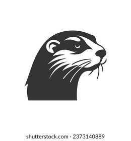 Otter Icon on White Background - Simple Vector Illustration