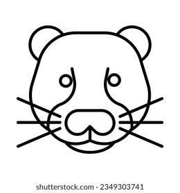 otter icon, sign, symbol in line style