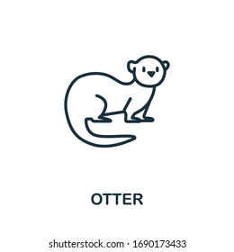 Otter icon from wild animals collection. Simple line Otter icon for templates, web design and infographics