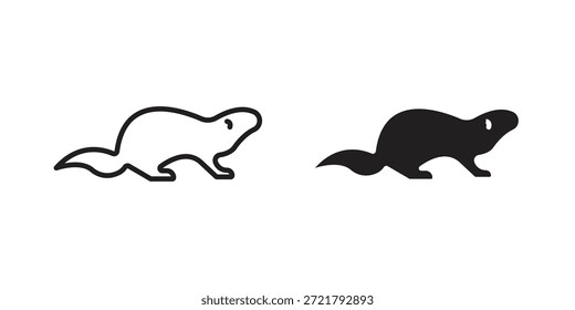 Icono de la nutria para su diseño del Sitio web, logotipo, App, interfaz de usuario. EPS10