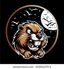 
otter illustration for your business logo