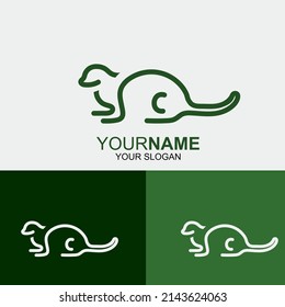 OTTER line type logo design symbol illustration