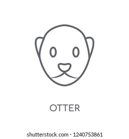 Otter linear icon. Modern outline Otter logo concept on white background from animals collection. Suitable for use on web apps, mobile apps and print media.