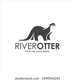 Imagen del vector de diseño del logotipo Otter