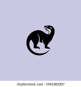 otter logo icon design vector illustration