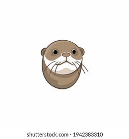 otter logo icon design vector illustration