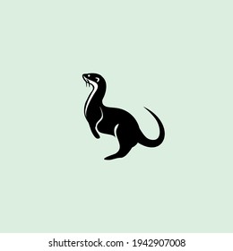 otter logo icon design vector illustration