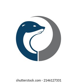 Otter Logo, Simple and Modern, EPS 10 vector