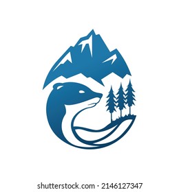 Otter Logo, Simple and Modern, EPS 10 vector