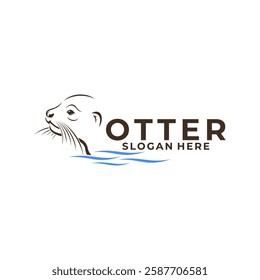 otter, logotype, animal, wildlife, graphic, cute, face, mammal, head, wild, simple, illustration, design, icon, nature, vector, silhouette, art, cartoon, symbol, emblem, isolated, beaver, aquatic, out