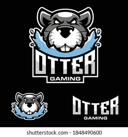 Otter mascot illustration logo vector