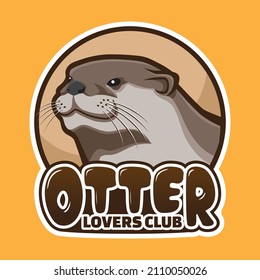 Otter mascot logo mascot smiling