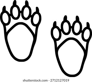Letrero de patas de nutria, símbolo, Vector, arte