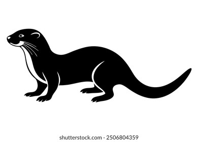 An otter silhouette vector illustration