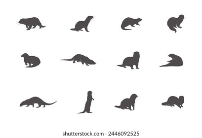 Otter silhouettes, Sea otter silhouette