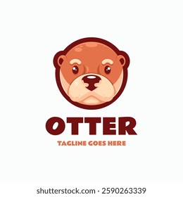 Otter Simple Mascot Logo Template