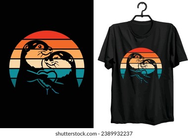 Otter T-shirt Design. Funny Gift Item Otter T-shirt Design For Otter Lovers And People.