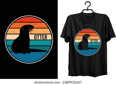 Otter T-shirt Design. Funny Gift Item Otter T-shirt Design For Otter Lovers And People.