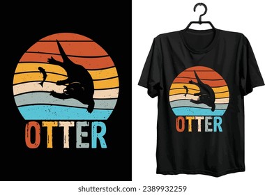 Otter T-shirt Design. Funny Gift Item Otter T-shirt Design For Otter Lovers And People.