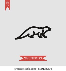 Otter vector icon, illustration symbol