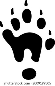 Otter Footprint　isolated vector illustration.