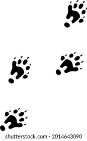 Otter Footprints　isolated vector illustration.