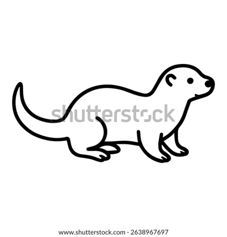 otter vector realistic line icon on white background
Vector line icon animal, wildlife