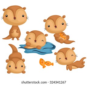 Otter vector set