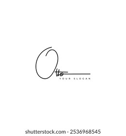 Otto name signature logo vector design
