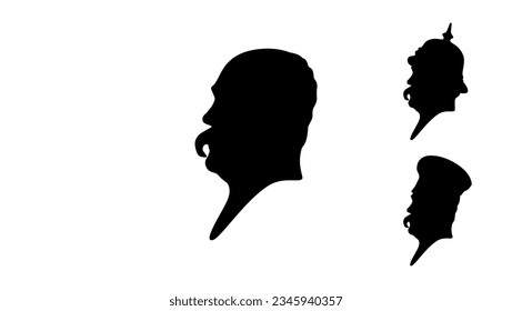 Otto von Bismarck Silhouette, hochwertiger Vektorgrafik