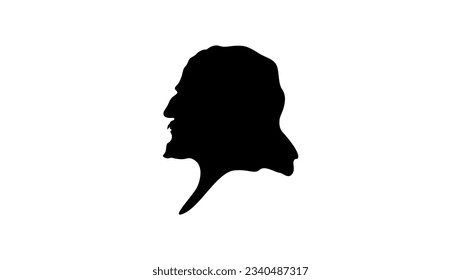 Otto von Guericke Silhouette, hochwertiger Vektorgrafik