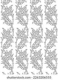 Ottoman ancient Turkish patterns, motifs