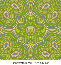 Ottomanische authentische Blumenvektor nahtloses Muster. Textildesign. Vintage tunisische Ornamente. Das Dekor ist aus Keramik. Geometrische Formen