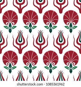 Ottoman carnation and tulip textile design