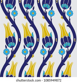 Ottoman carnation and tulip textile design