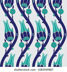 Ottoman carnation and tulip textile design