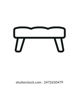 Ottoman chair icon vector design templates simple and modern