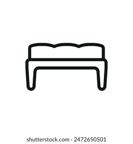 Ottoman chair icon vector design templates simple and modern