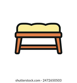 Ottoman chair icon vector design templates simple and modern