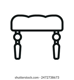 Ottoman chair icon vector design templates simple and modern