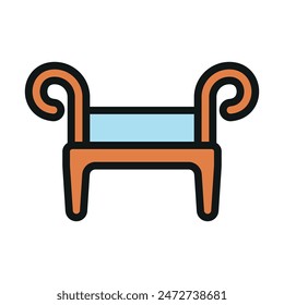 Ottoman chair icon vector design templates simple and modern