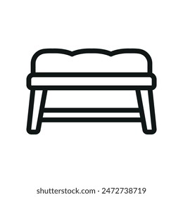 Silla otomana icono de diseño de Vector Plantillas simples y modernas