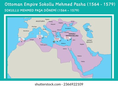 ottoman empire sokollu mehmed pasha map (1564-1579)