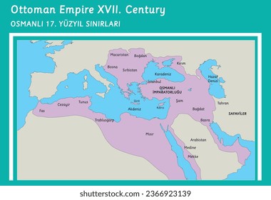 ottoman empire WVII (17) century map