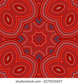Vector orbital de origen otomano sin fisuras. Diseño de papeletas de escritorio. Delicado patrón mediterráneo. Diseño de huellas de cerámica. Composición de simetría estelar.