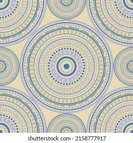 Osmanische ethnische Motive nahtlos Muster. Circle medallion Mandala abstrakte Blumen. Textile Druckvorlage. Retro-Modemuster. Trendy, rund und nahtlos verzierte Ornamente. Henna mandala Design.
