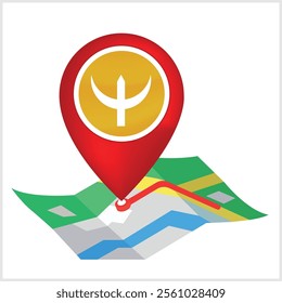 Ottoman Flag Location Symbol Design